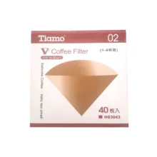 فیلتر قهوه ساز مدل V60 تیامو بسته 40 عددی