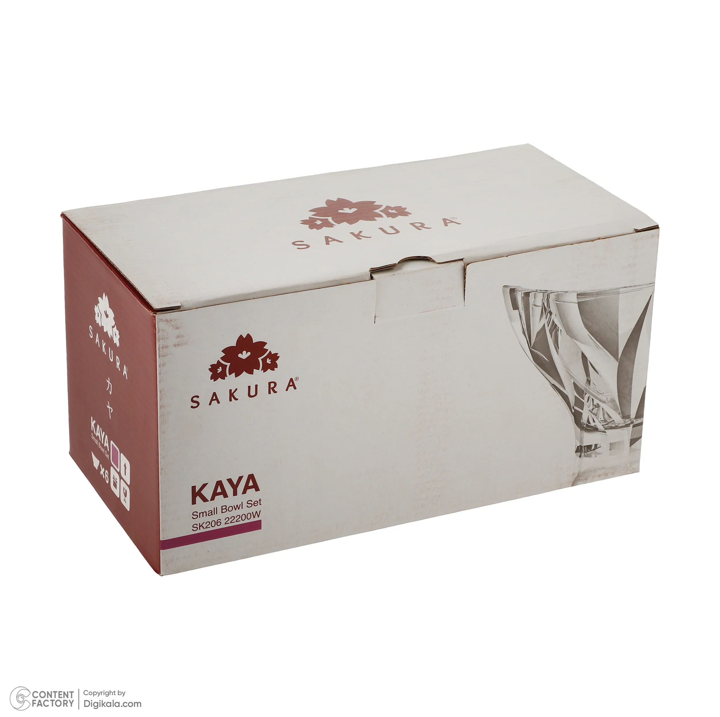 پیاله ساکورا مدل کایا کد SK20622200W مجموعه 6 عددی