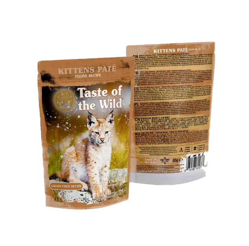 پوچ بچه گربه تیست آف د وایلد مدل Feline Recipe Kitten Pate طعم مرغ بسته 4 عددی