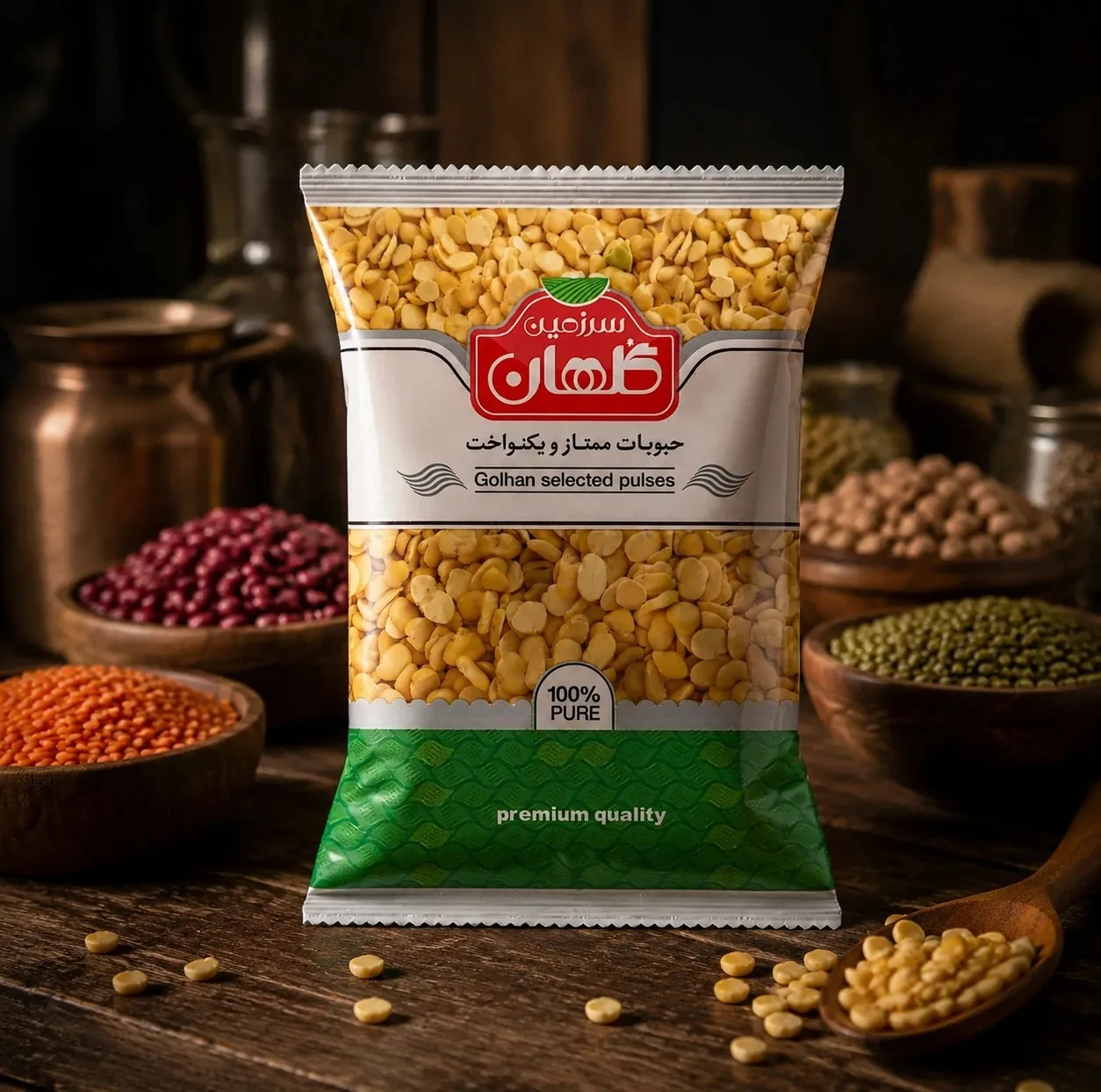لپه باقالا زرد سرزمین گلهان - 800 گرم