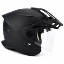 کلاه کاسکت بدون فک استیل برد مدل BLACK Shadow کد 2373