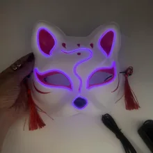 ماسک ایفای نقش مدل چراغ دار طرح روباه کد Neon1