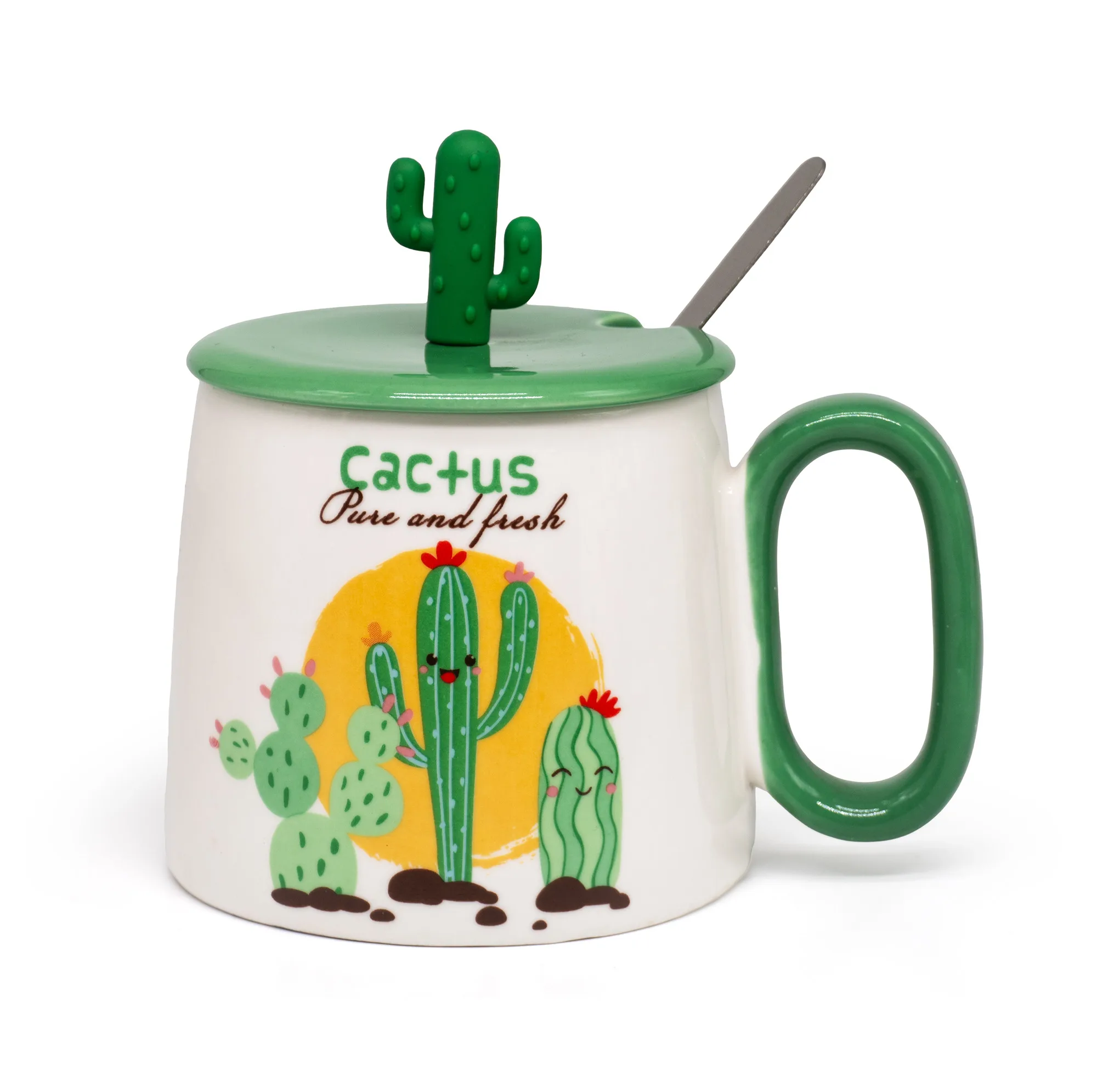 ماگ طرح کاکتوس درب دار
