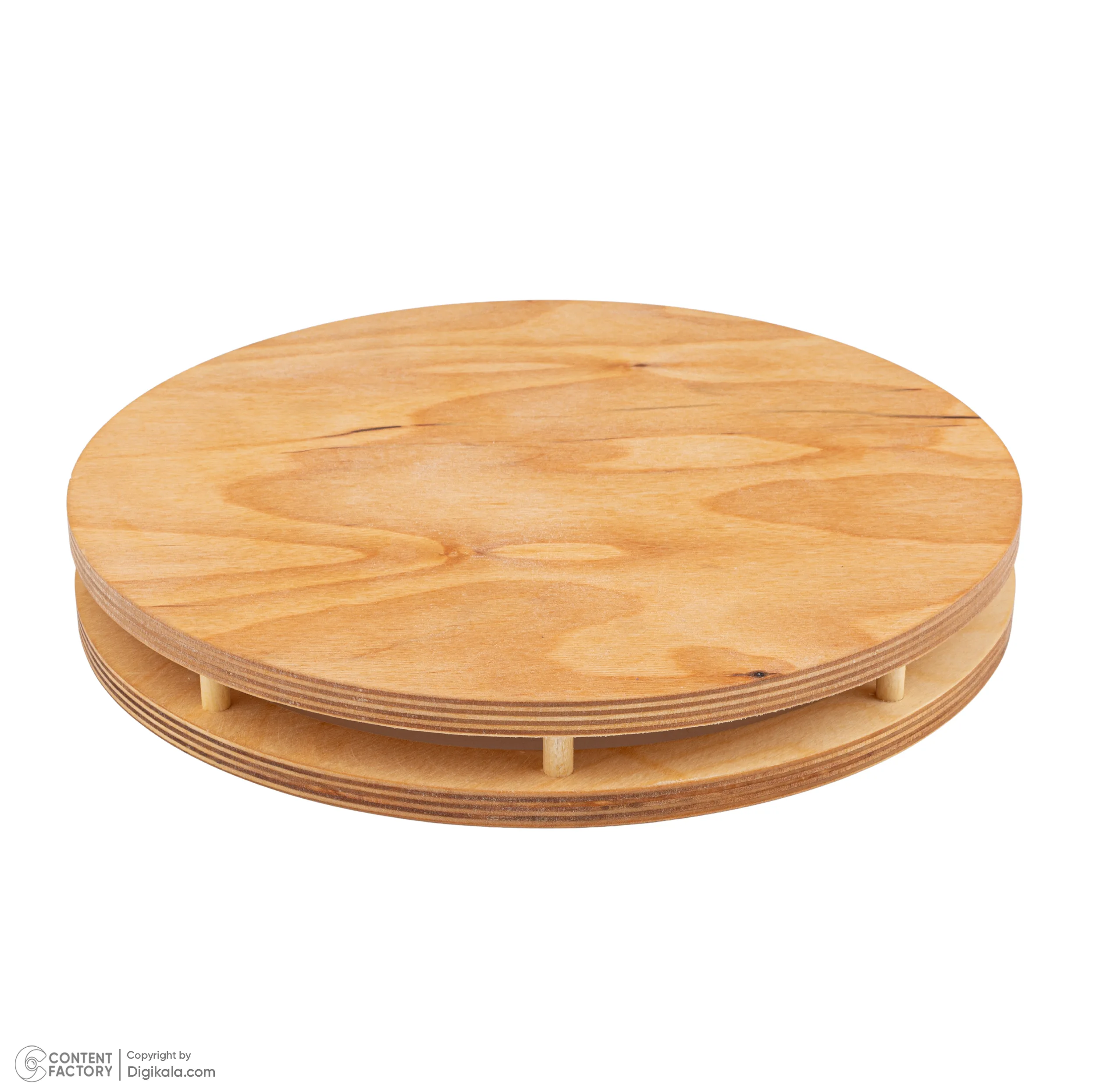 سینی بدون دسته مدل پایه دار دایره طرح آفتاب سایز 36×36 سانتیمتر