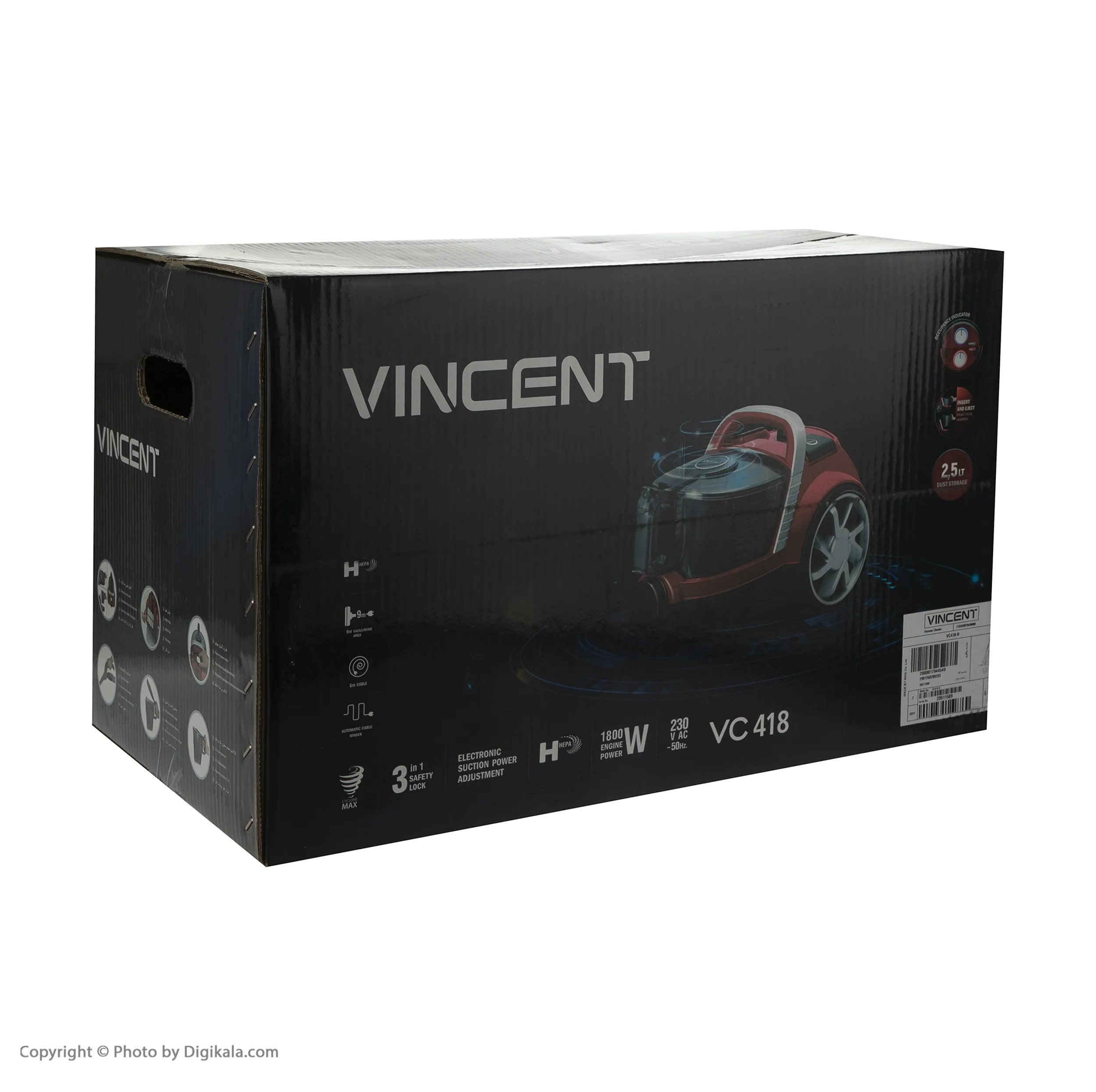جاروبرقی وینسنت مدل VC418-B