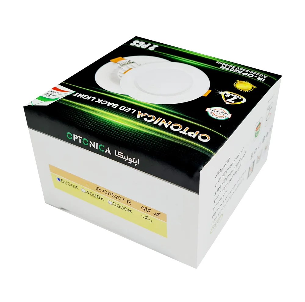 پنل ال ای دی 7 وات اپتونیکا مدل تک حالته کد IR-OP5207R بسته 10 عددی