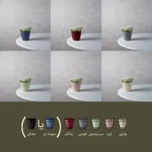 گلدان دانیال پلاستیک آذین مدل صحرا 1802 بسته 6 عددی