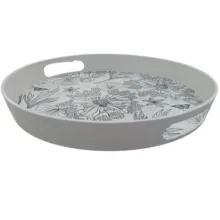 سینی بدون دسته مدل venti طرح black and white سایز ۲۸×۲۸ سانتیمتر