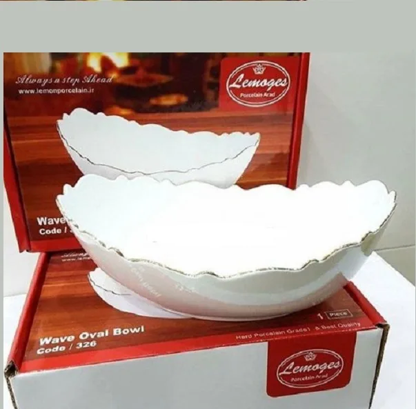 کاسه لمونژ مدل موج خط طلا کد 326