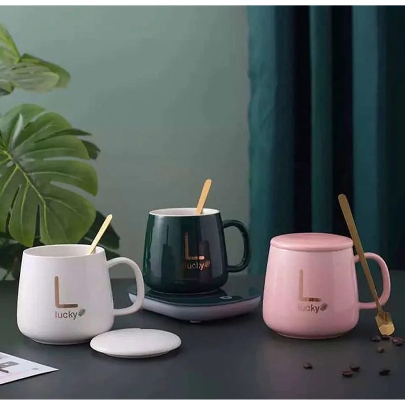 ماگ لاکی مدل Warmer Cup به همراه صفحه گرم کن برقی