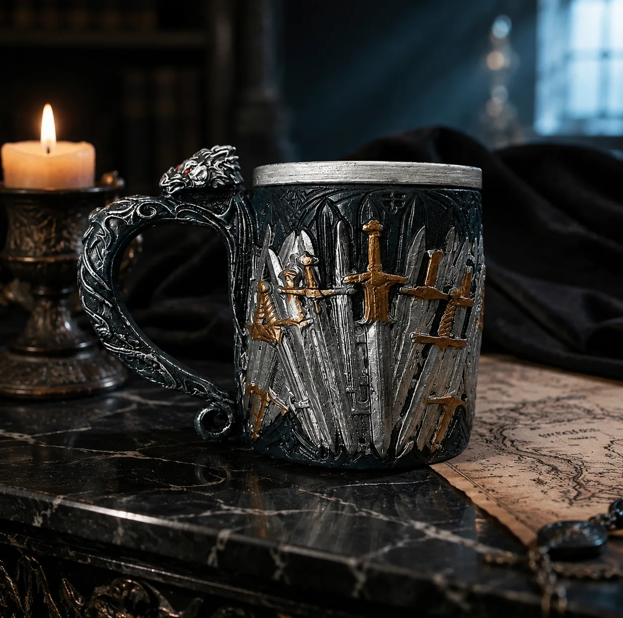 ماگ طرح شمشیر مدل آلومینیومی گیم آف ترونز (game of thrones)