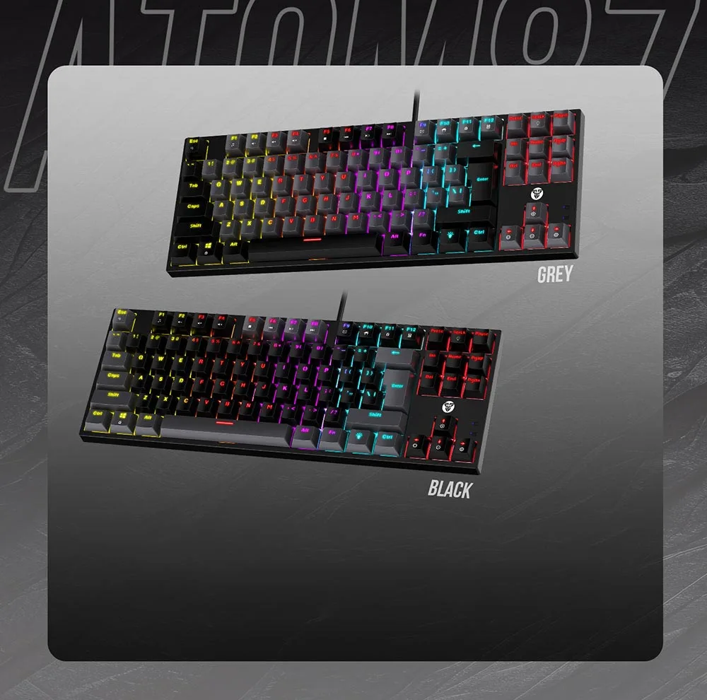 کیبورد گیمینگ فنتک مدل Atom87 MK876V2Blueswitch