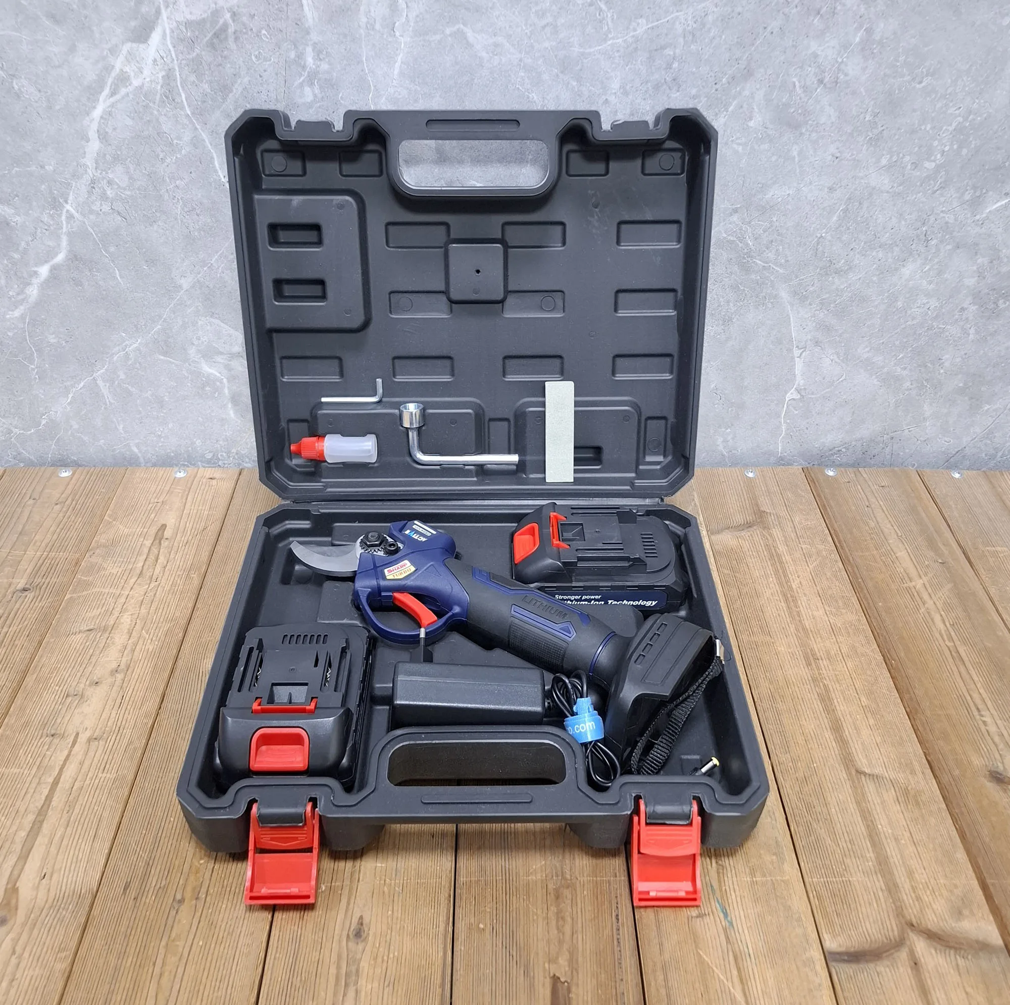 قیچی شارژی باغبانی 21 ولت صنعتی اکتیو تولز مدل 21V/ 6232 کد 44 سایز 11 اینچ