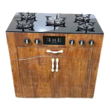 اجاق گاز 5 شعله هاکان مدل رو شیشه فندک دار دو درب