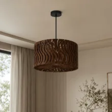لوستر یک شعله مدل چوبی کد L47