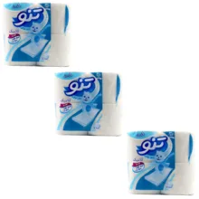 دستمال توالت تنو مدل کلاسیک سه  بسته 8 عددی