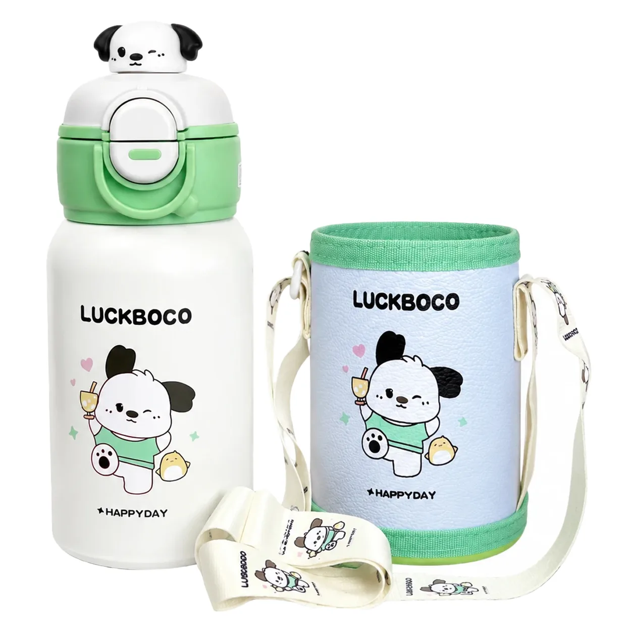 قمقمه کودک مدل دو حالته کیف دار LUCKBOCO گنجایش 0.5 لیتر