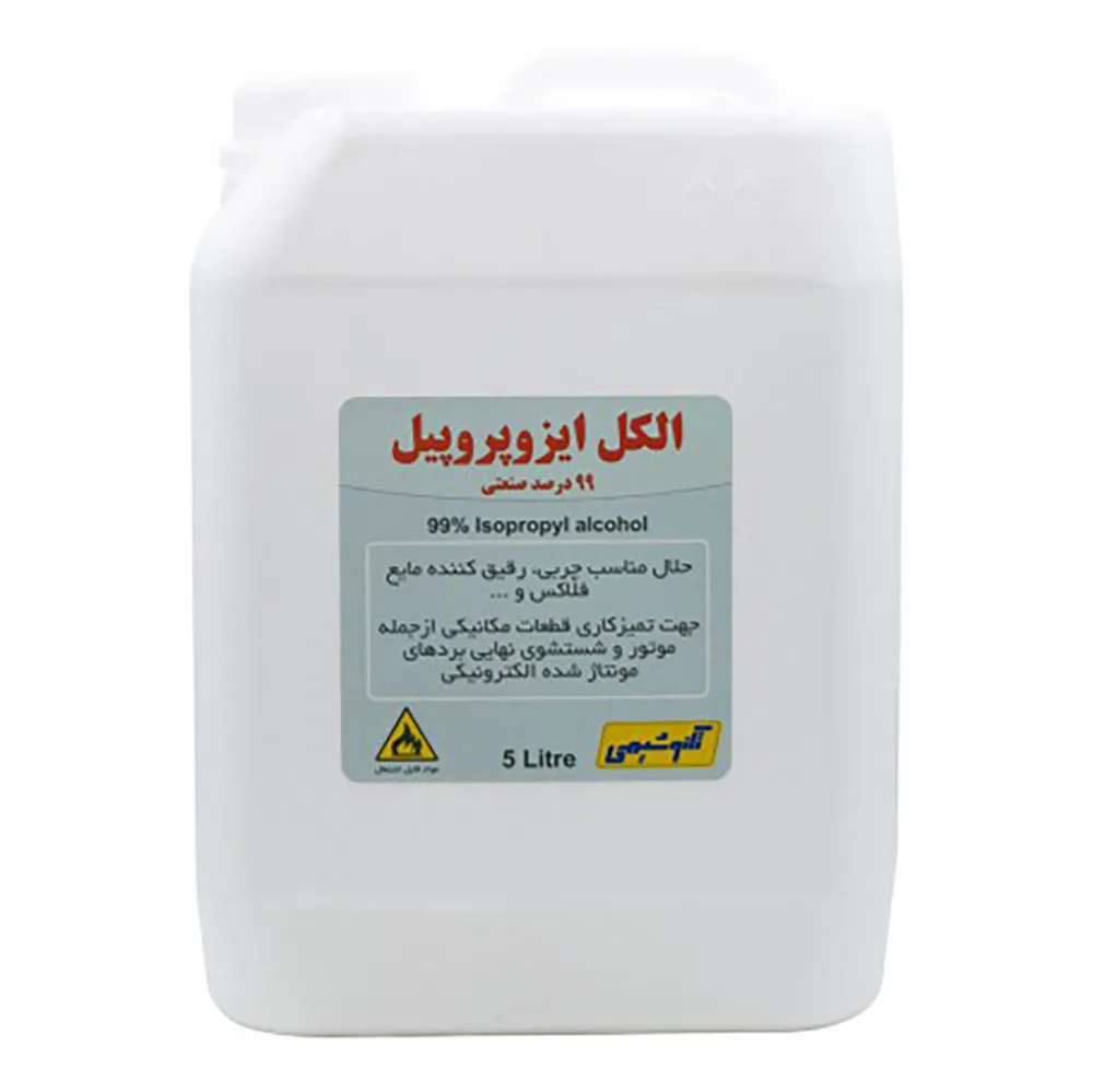 الکل ایزوپروپیل 99 درصد صنعتی تکنوشیمی مدل 5L حجم 5 لیتر