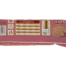 بیسکوییت مینی دایجستیو کرمدار توت فرنگی کوپا - 83 گرم
