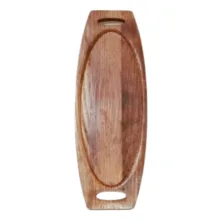 سینی دسته‌دار مدل کشیده طرح سوسیسی سایز ۴۷×۱۷ سانتی‌متر