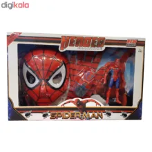 ست ماسک دستکش و آدمک اسپایدرمن مدل 3028 Spiderman