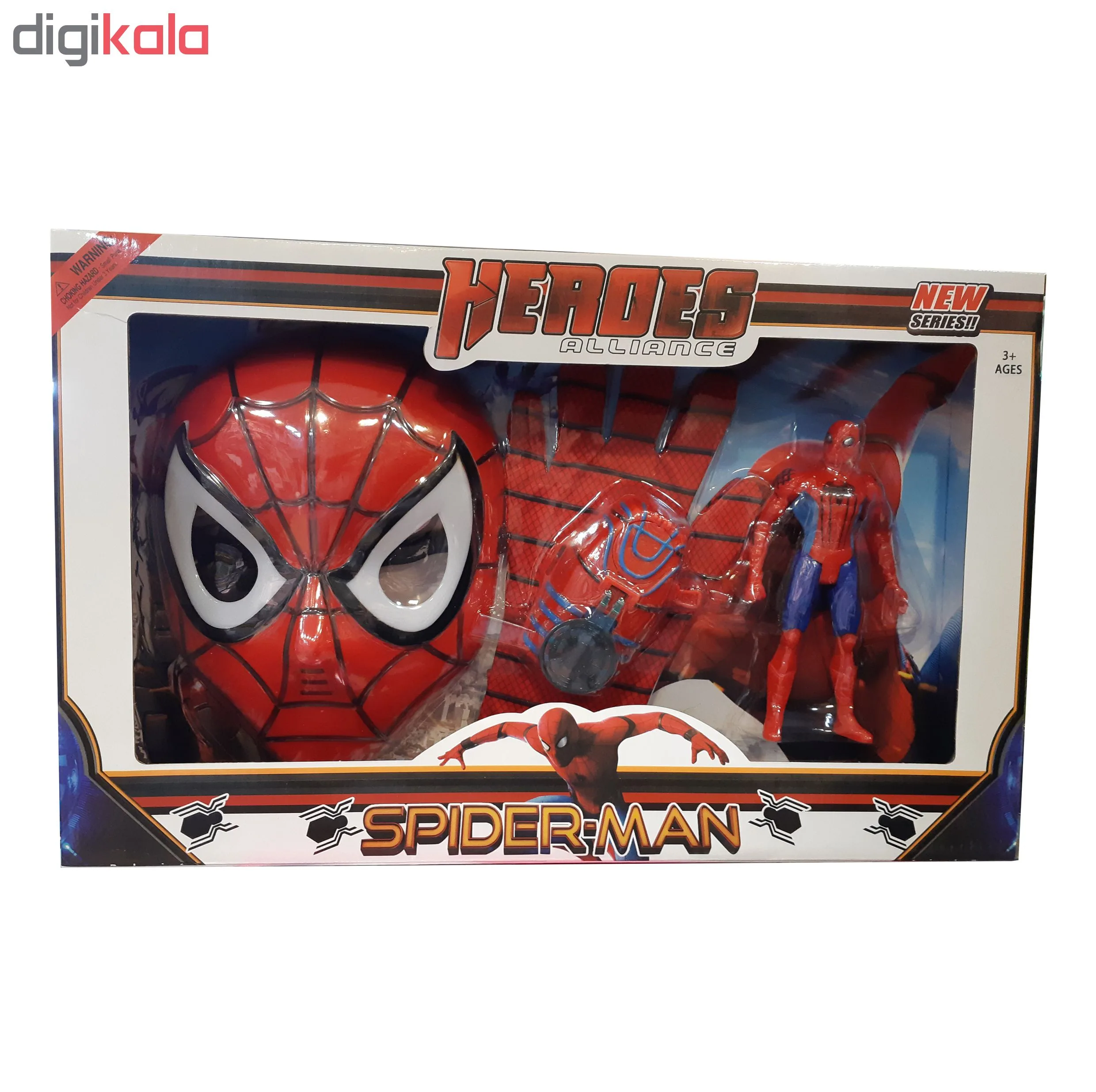 ست ماسک دستکش و آدمک اسپایدرمن مدل 3028 Spiderman