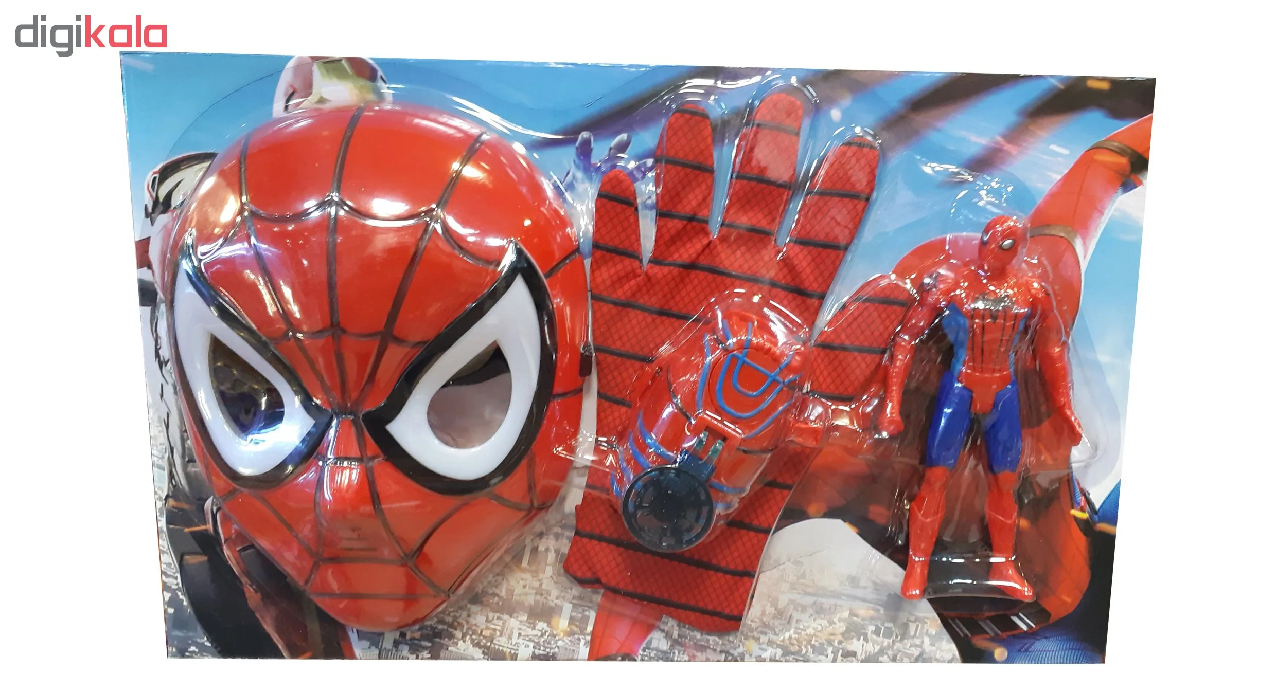 ست ماسک دستکش و آدمک اسپایدرمن مدل 3028 Spiderman