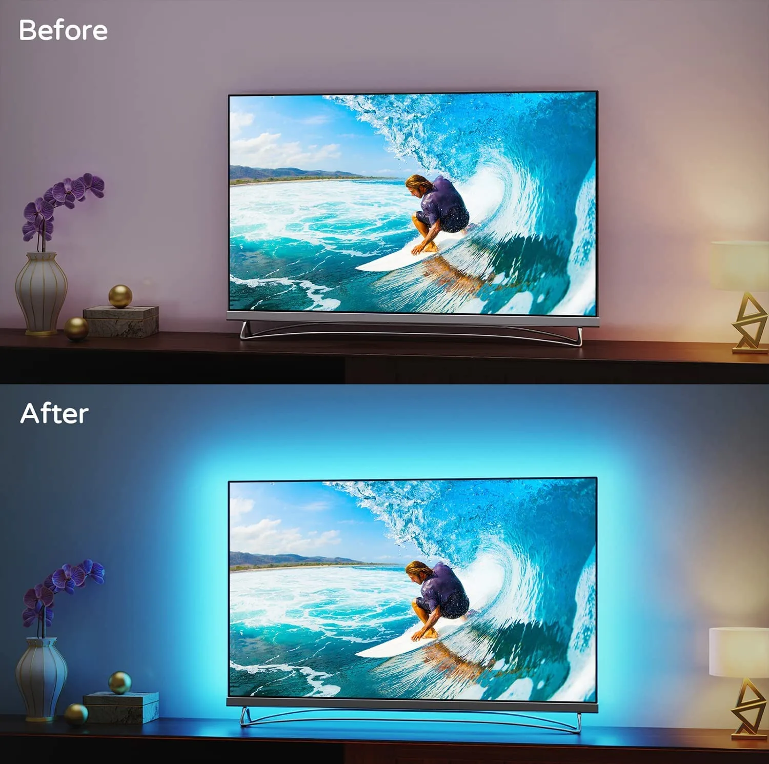 ریسه ال ای دی مدل RGB مولتی کالر بک لایت طول 3 متر
