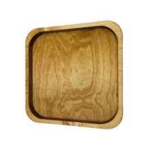 سینی سرو مدل چوبی پایه‌دار گردان کد 28×28