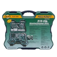آچار بکس و سری پیچ گوشتی اچ اند کیو کرفت مدل Art.Nr98430 مجموعه 215 عددی