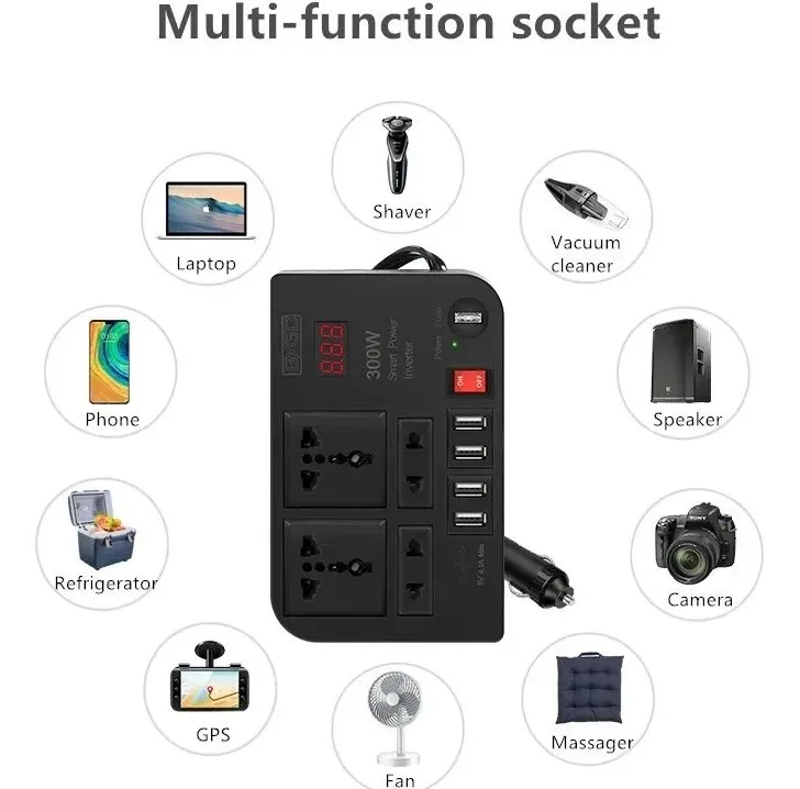 اینورتر فندکی خودرو مدل BYGD 300W