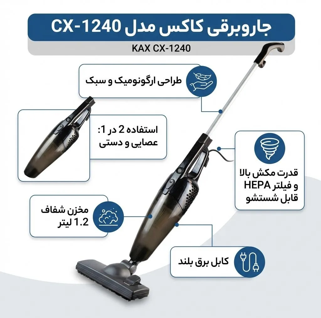 جاروبرقی کاکس مدل CX-1240