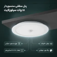 پنل 18 وات سنسوردار مدل سیلورلایت
