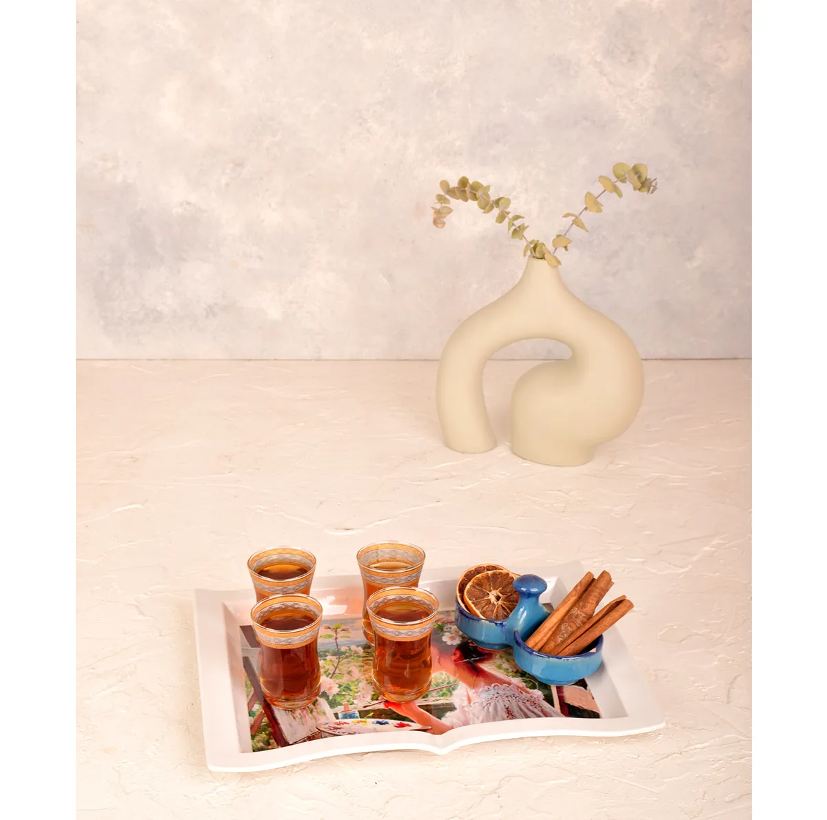 سینی مدل الگانت کوچک نقاش سایز 22×31 سانتی متر