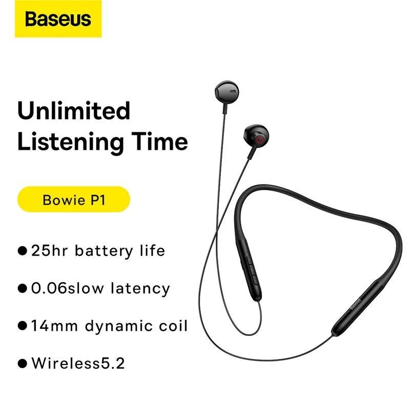 هندزفری بلوتوثی باسئوس مدل SKT Bowie Series P1 Half In-ear