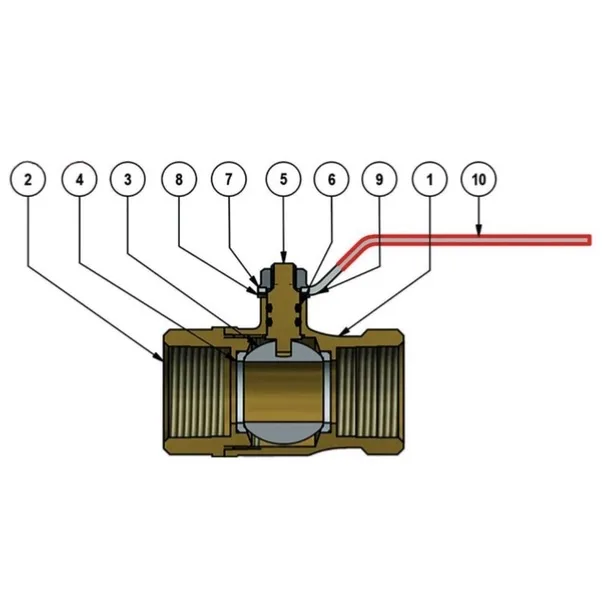 شیر گازی امین شیر مدل 3/4 inch کد 25