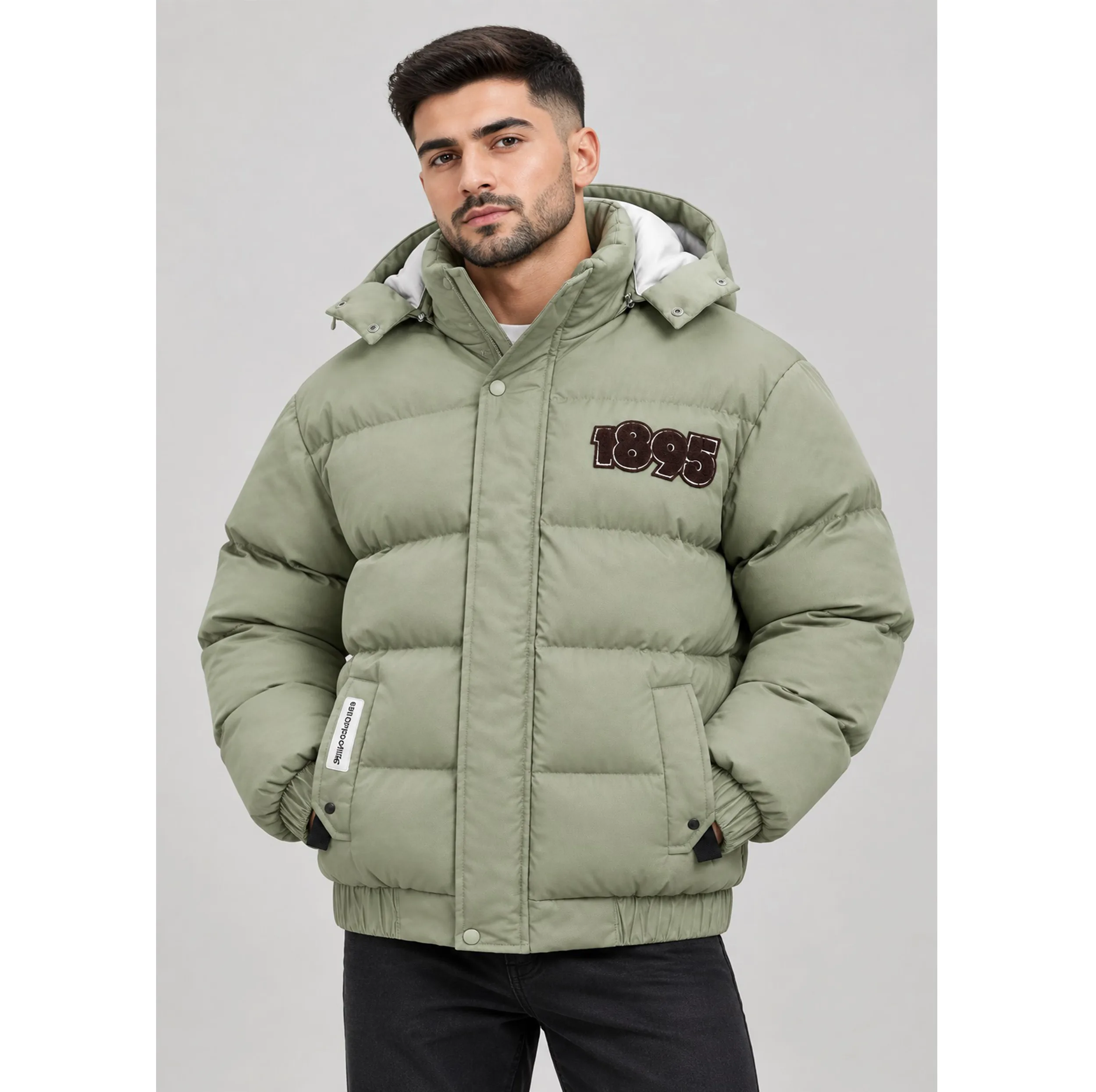 کاپشن مردانه باکسی چرم سیلیکونی کد Da-Km-Az-1895-SP-1009