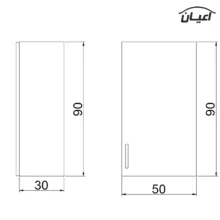 کابینت آشپزخانه اعیان مدل FH CL18