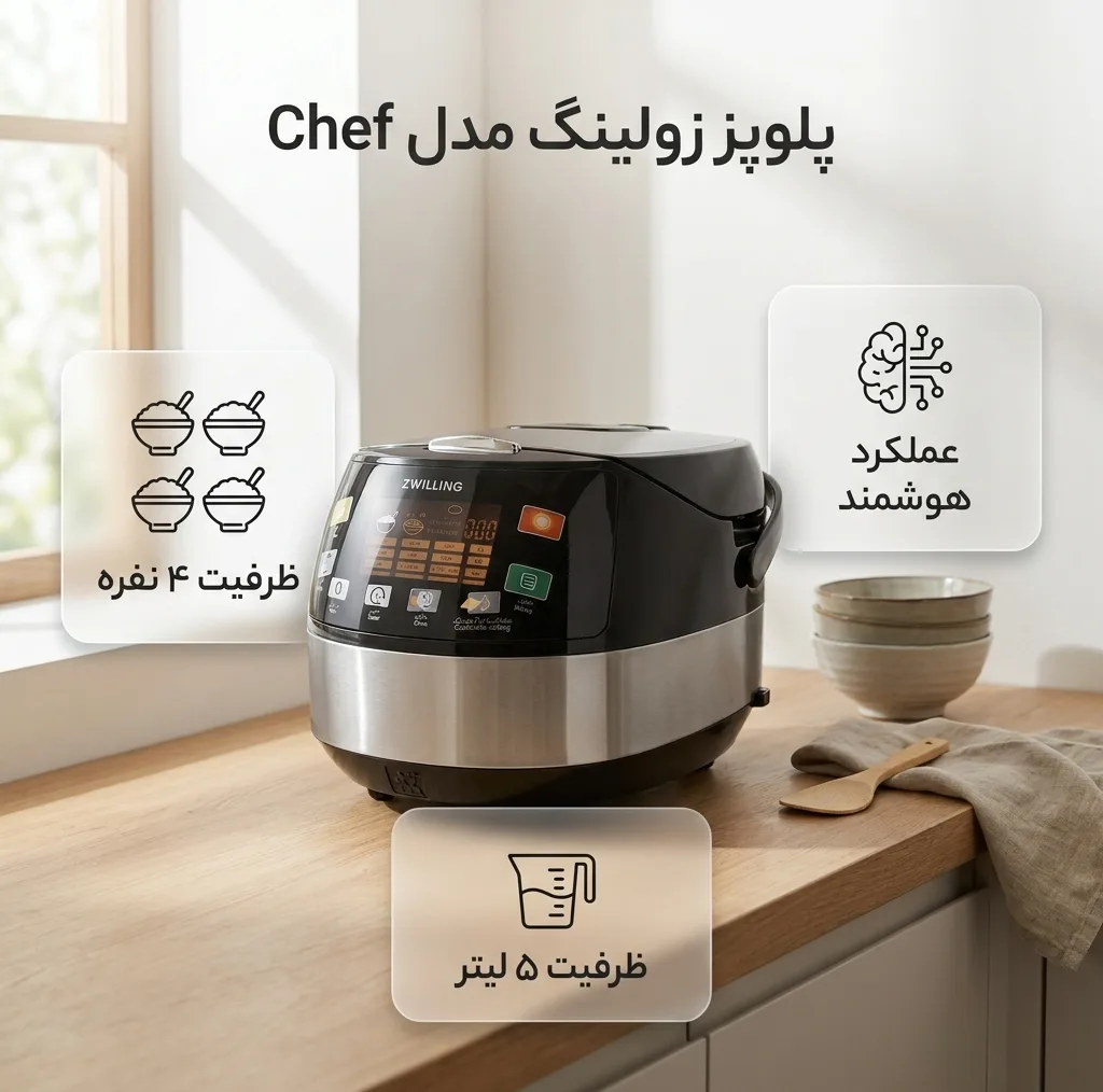 پلوپز ۴ نفره زولینگ مدل chef