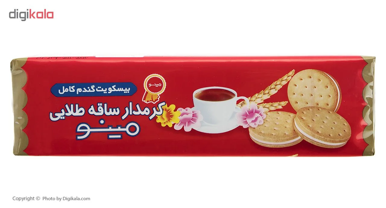 بیسکوئیت کرمدار ساقه طلایی مینو - 192 گرم