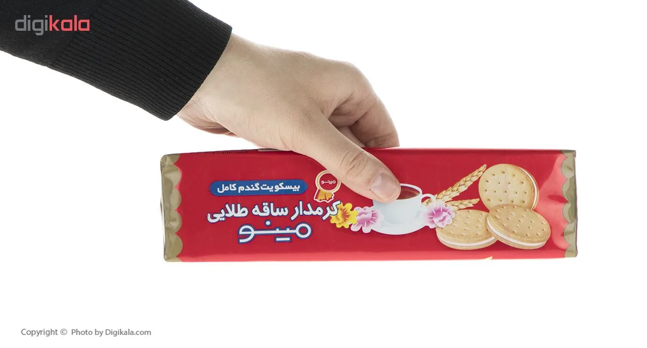 بیسکوئیت کرمدار ساقه طلایی مینو - 192 گرم
