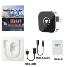 کارپلی و اندروید اتو مدل CP/AA-Wifi Box به همراه مبدل USB به USB-C و مبدل USB