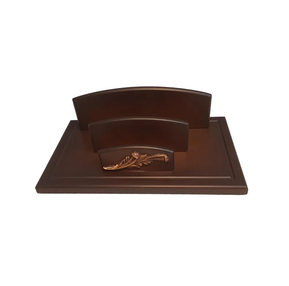 ست لوازم اداری رومیزی مدل مدیریتی Walnut inlaid design مجموعه 9 عددی