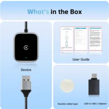 کارپلی و اندروید اتو مدلwireless Carplay/Android Auto به همراه مبدل USB به Type-C