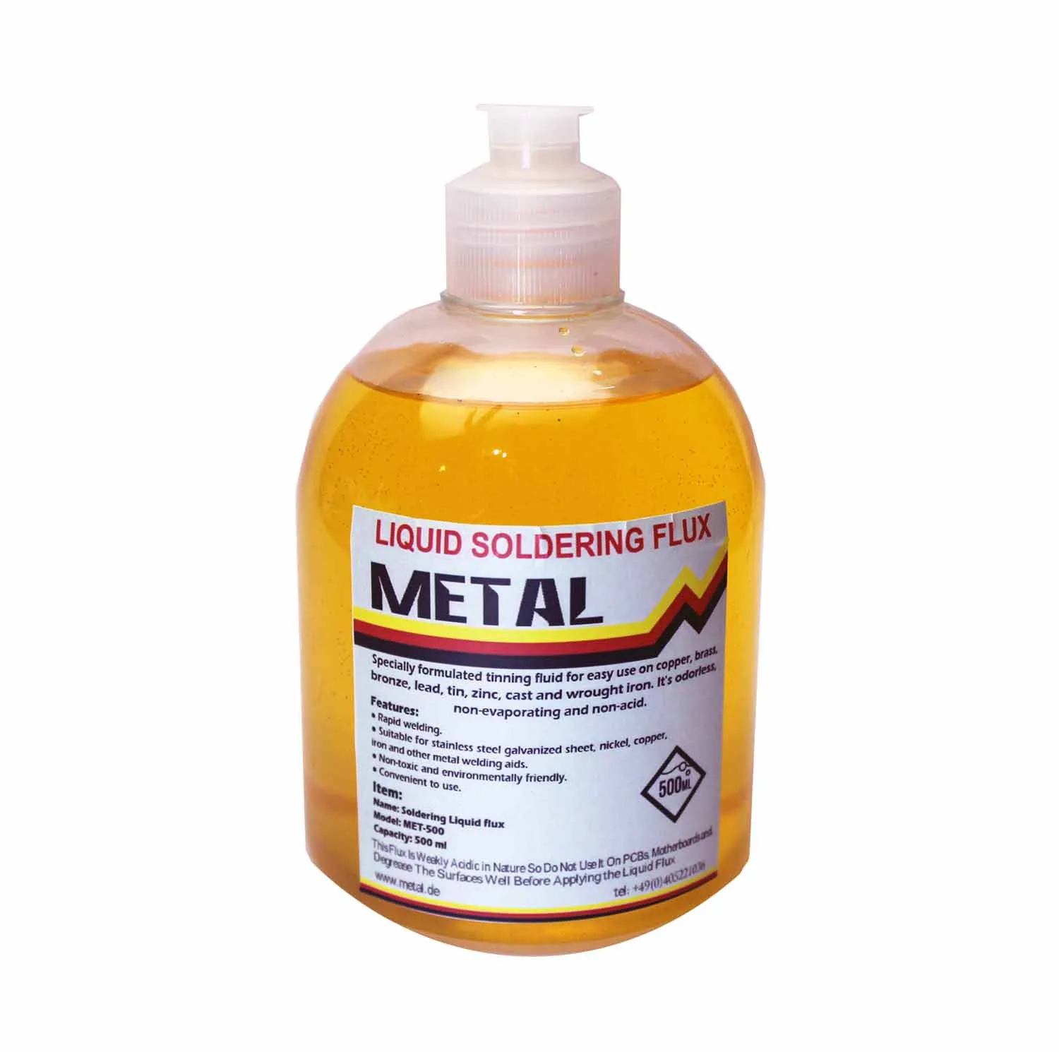محلول لحیم کاری متال مدل M-500 حجم 500 میلی لیتر