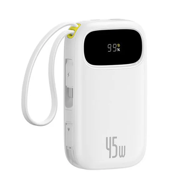 پاوربانک 45 وات بیسوس مدل EnerFill FC31 Qpow3 ظرفیت 20000 میلیآمپرساعت به همراه 2 عدد کابل لایتنینگ / USB-C