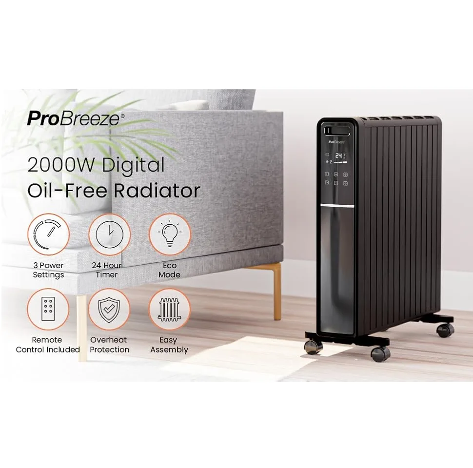 شوفاژ برقی پنلی پرو بریز مدل PB-H14B-EU