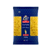 ماکارونی پروانه ای زر ماکارون مقدار 500 گرم