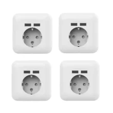 پریز برق مدل شارژر دار USB تارا مجموعه 4 عددی
