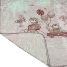 پتو کودک مدل خرس بادکنکی سایز 120x100 سانتی متر